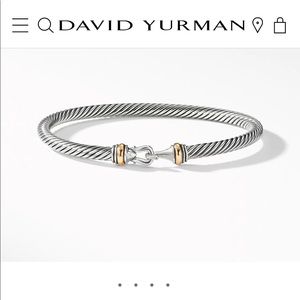 David Yurman Cable Classic Buckle Bracelet with Gold
